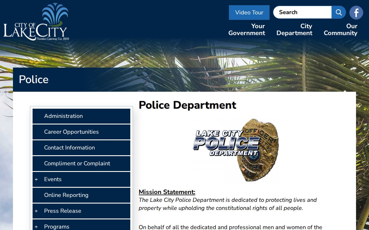 Lake City police criminal record press release archive